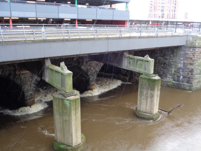 The River Aire about to run under Leeds Station (taken Nov 19 2015).