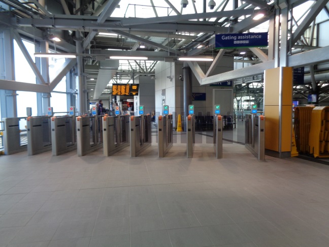 Gated ticket barriers at the LSSE (taken 12:27 Jan 8 2016).
