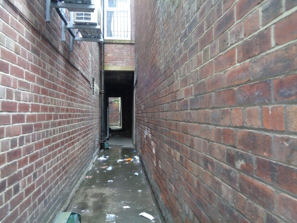 The view along the passage (taken from Fish Street on Feb 4 2016).