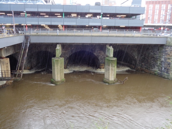 The River Aire about to run under Leeds Station (taken Nov 19 2015).