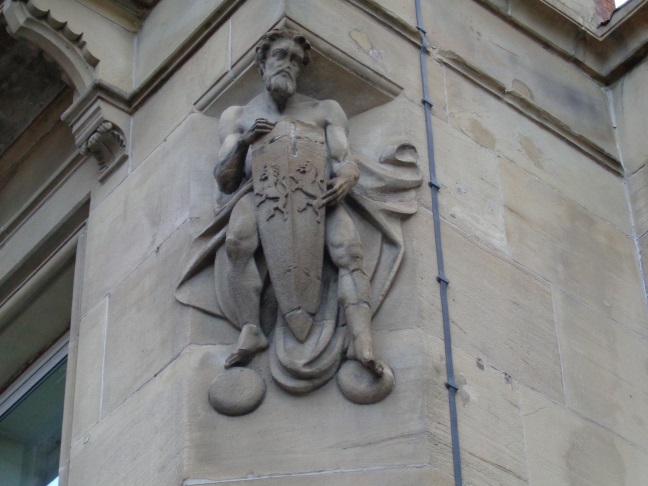 Figure on what was the Wellesley Hotel, Wellington Street, Leeds (taken Dec 10 2015).