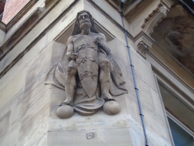 Figure on what was the Wellesley Hotel, Wellington Street, Leeds (taken Dec 10 2015).