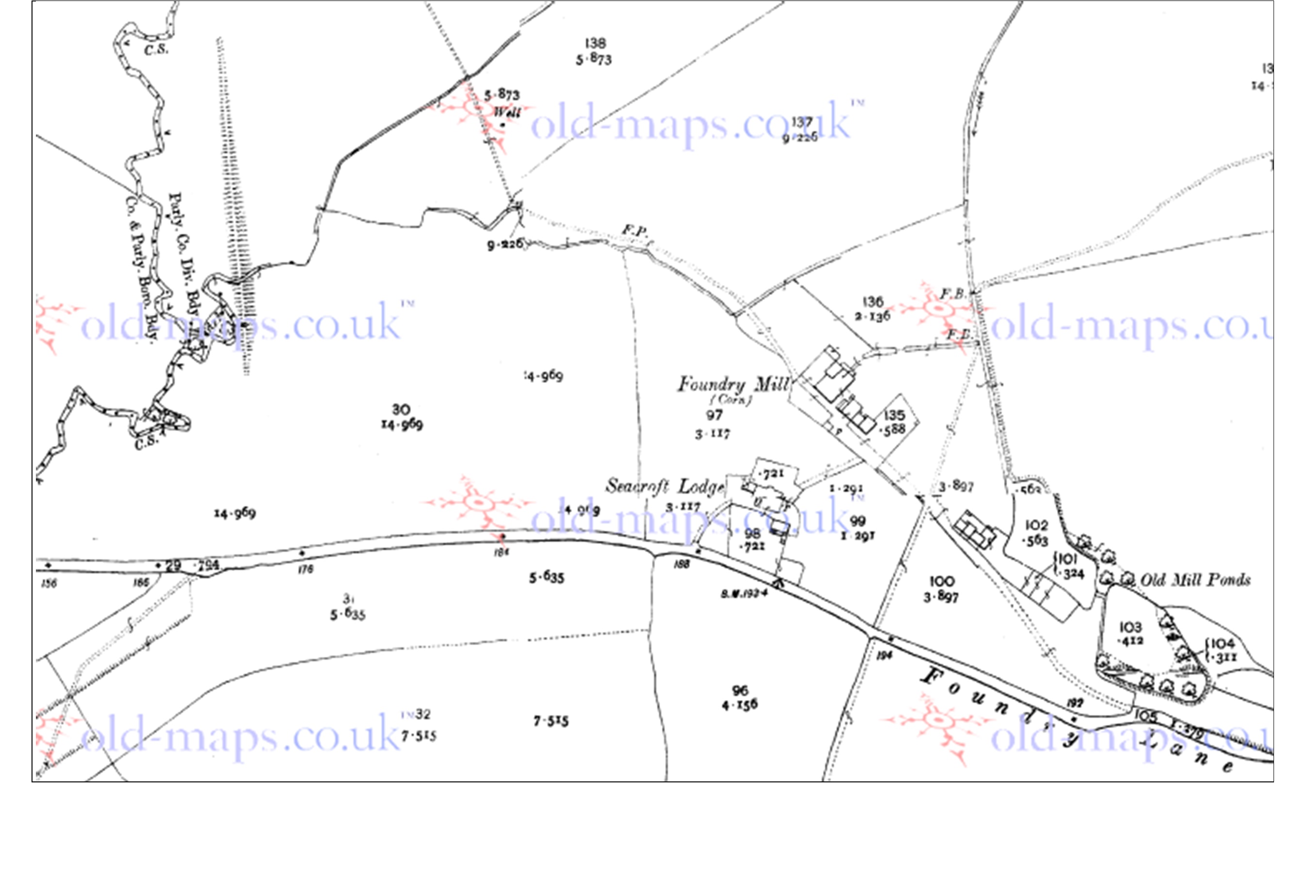 Taken from a 1908 1:2500 map in the Old Maps UK website.