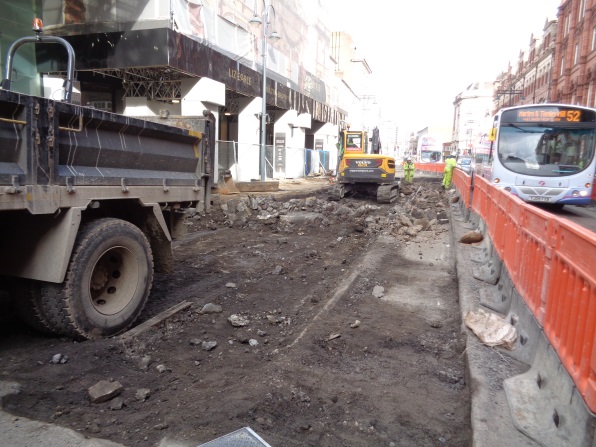 Looking along Vicar Lane to The Headrow (taken Feb 11 2016).