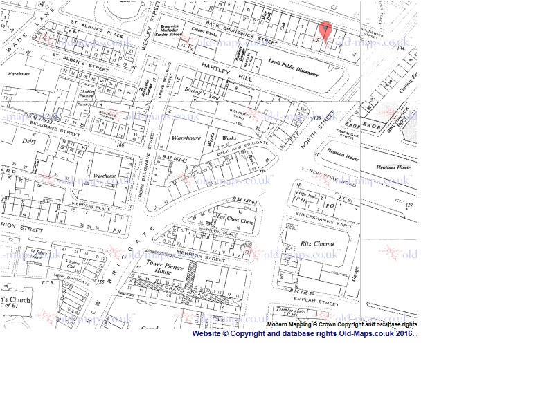 From a 1954-1969 map in the Old Maps UK website.