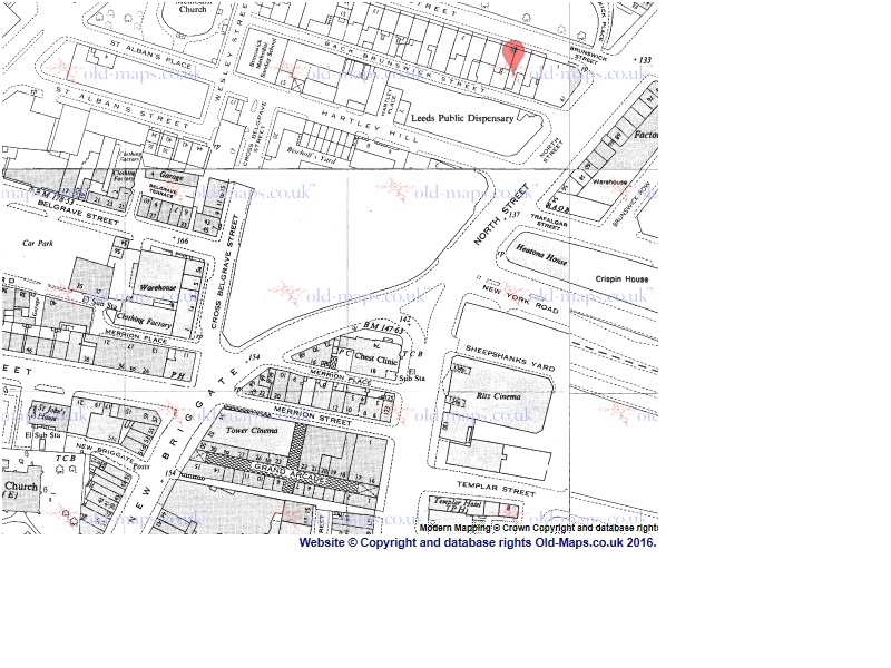 From a 1962-1990 map in the Old Maps UK website.