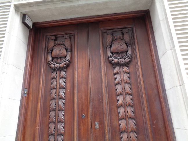 Close-up of the door on the now closed Yorkshire Bank (at one time the Yorkshire Penny Bank) on Kirkgate between Vicar Lane and Briggate (taken April 14 2016).