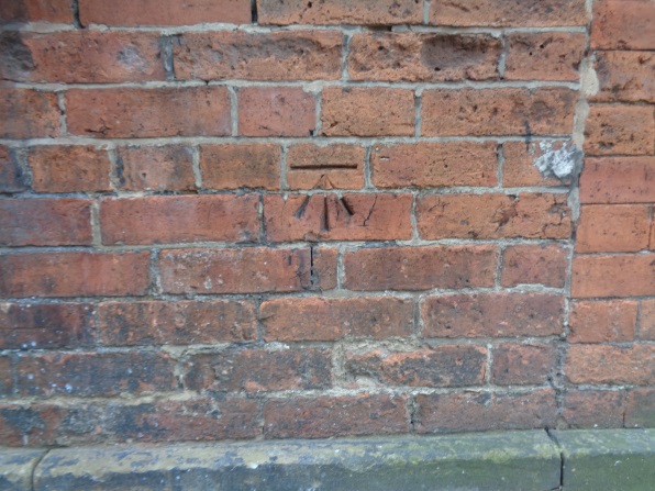 Bench Mark on Back York Place at the junction with Britannia Street (taken June 22 2016).