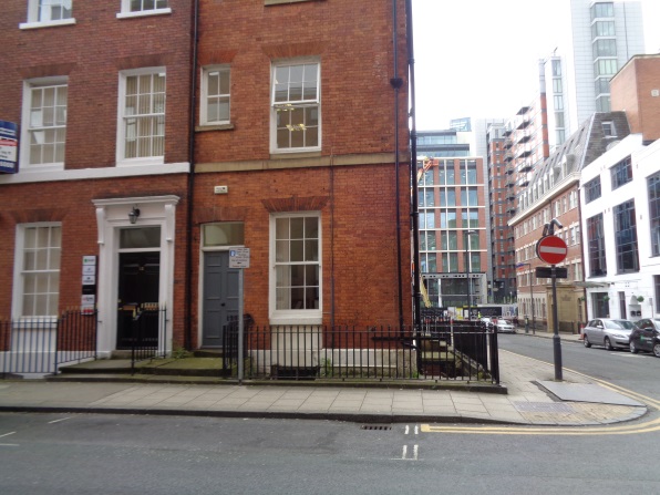 BM on York Place with Britannia Street on the right (taken June 22 2016).